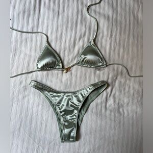 Sleek Satin Bikini Set